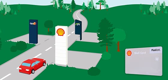 Få et PlusKort Shell Card med rabat på benzin og diesel